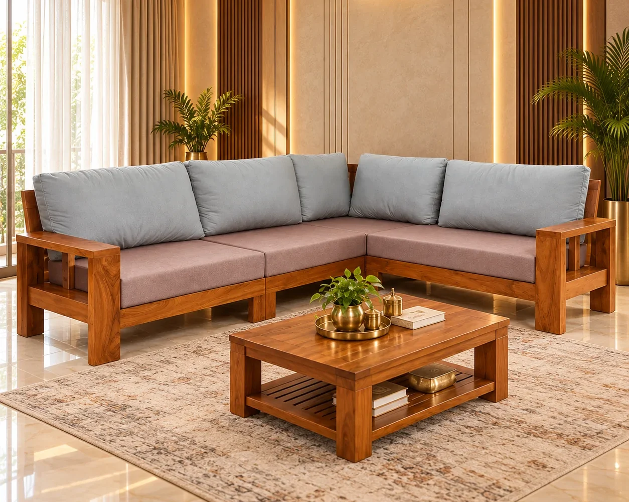 3+1+1 or L-Shaped? Choosing the Right Teak Sofa Set for Your Living Room