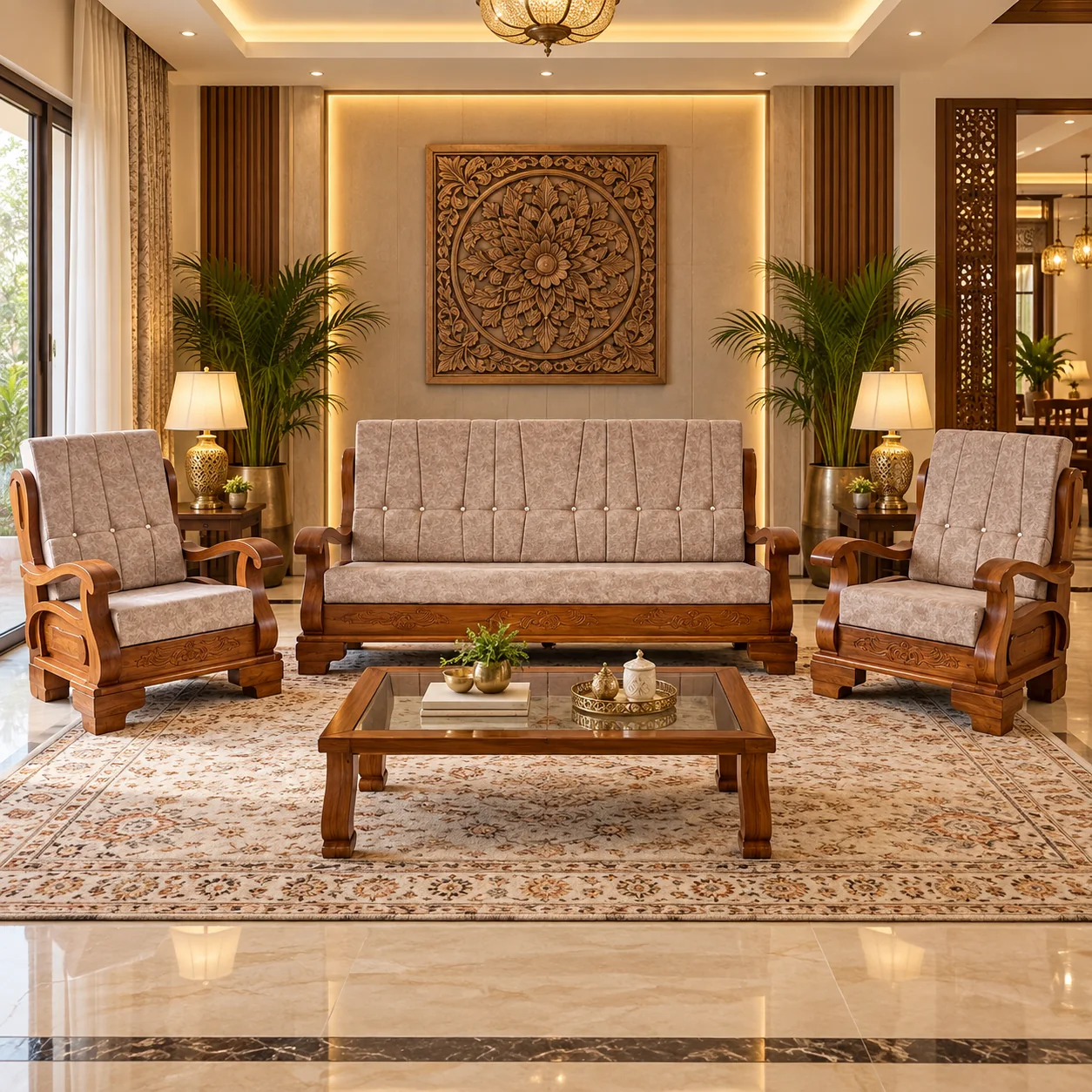 Florence Carved Sofa Set — photo 3