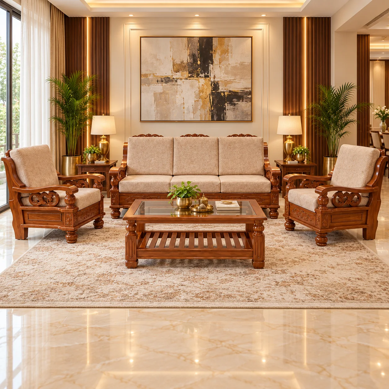 Versailles Carved Sofa Set — photo 3
