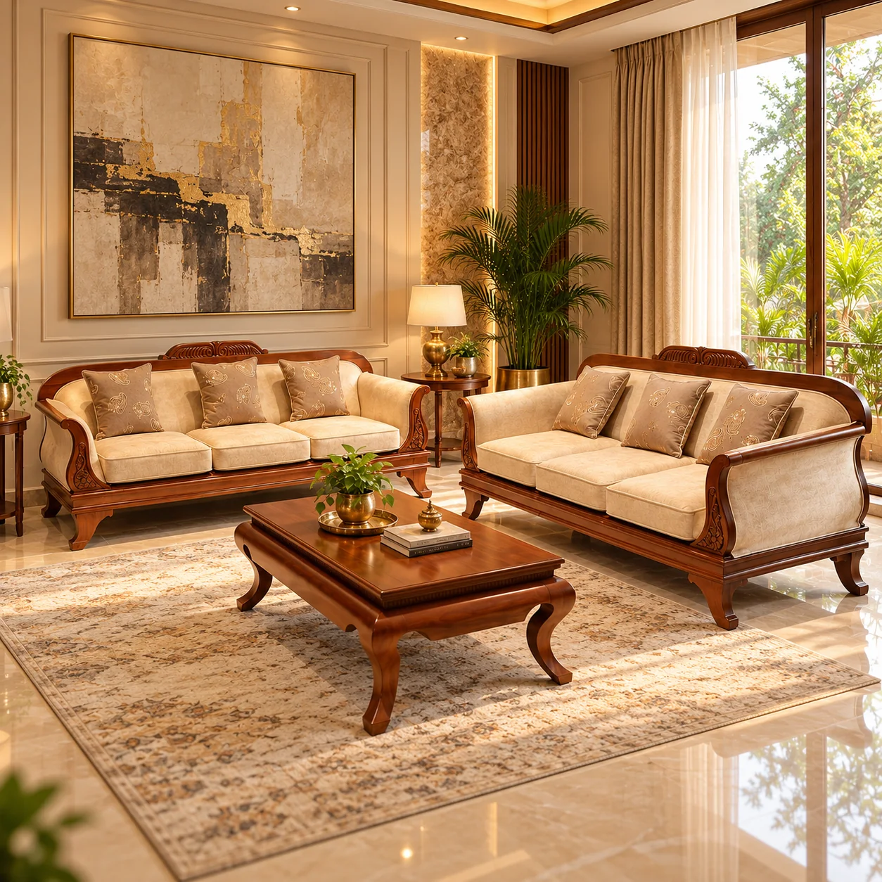 Windsor Carved Sofa Set — photo 3